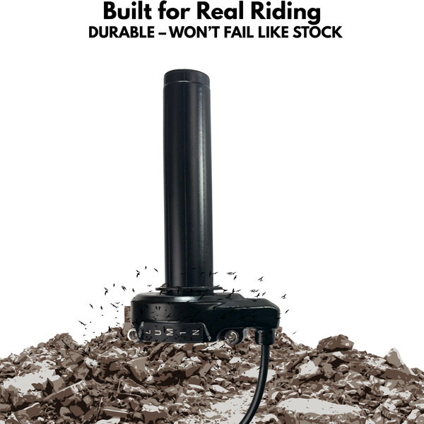 Lum1n Full Twist Throttle for E-Bike (3 Pin Julet) – Macfox Compatible – Surron Style Upgrade – Faster Response & Better Control