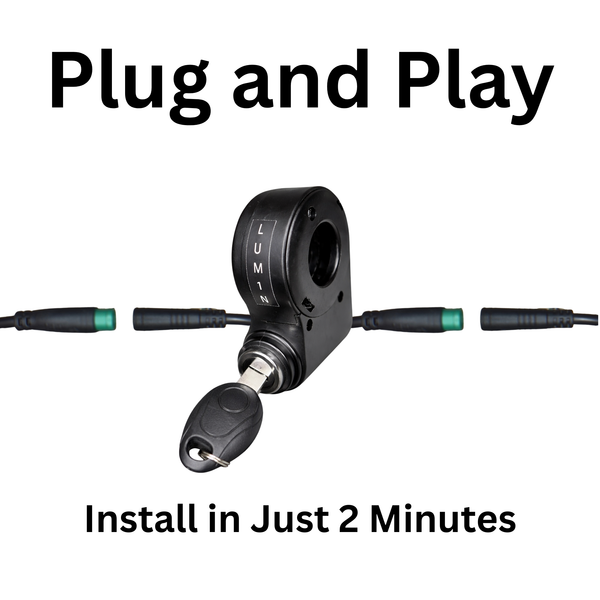 Plug & Play Key Ignition Switch for Macfox eBikes – 5-Pin Julet Display Connector – Includes 2 Keys | Anti-Theft Security