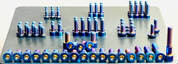 Full Titanium Burnt Blue Screws Bolts Kit – Premium Performance by Lum1n Throttles